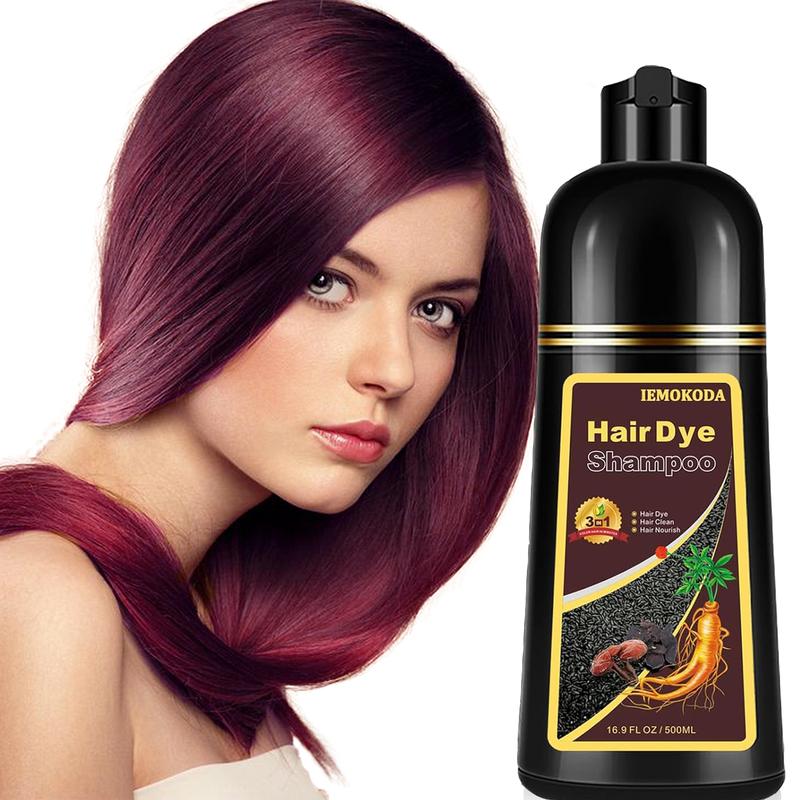 Thanksgiving Day Purple Hair Dye, Hair Dye Shampoo, Hair Color Shampoo for Men and Women, 3 in 1 Hair Dye Shampoo 16.9 Floz, Safe and Natural Shampoo Para Canas