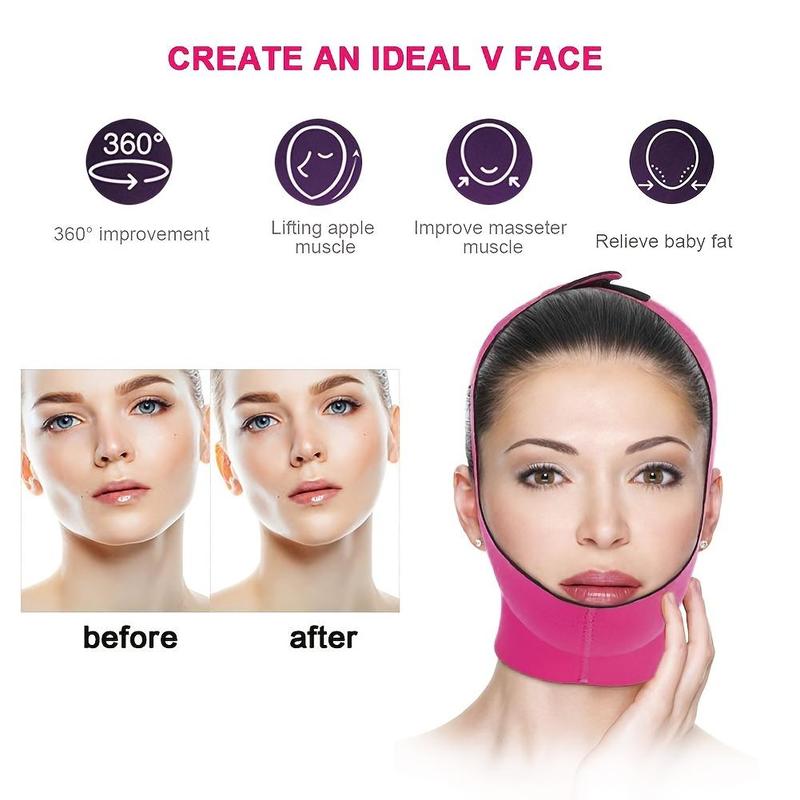 Double Chin Breathing Exercise Bandage, Facial Skin Lifting Strap, Face V Line Trainer, Face Strap for Women, Gentle Face Slimming & Tightening Bandage, Face Care Skincare Products, Christmas Gift