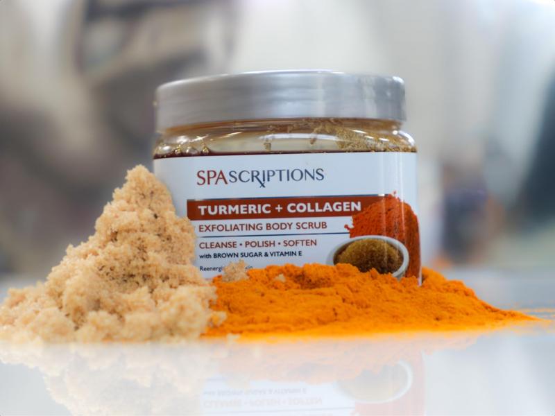 Turmeric + Collagen Exfoliating Body Scrub, 21 oz, Ultra Hydrating and Exfoliating Scrub for Nourishing Essential Body Care