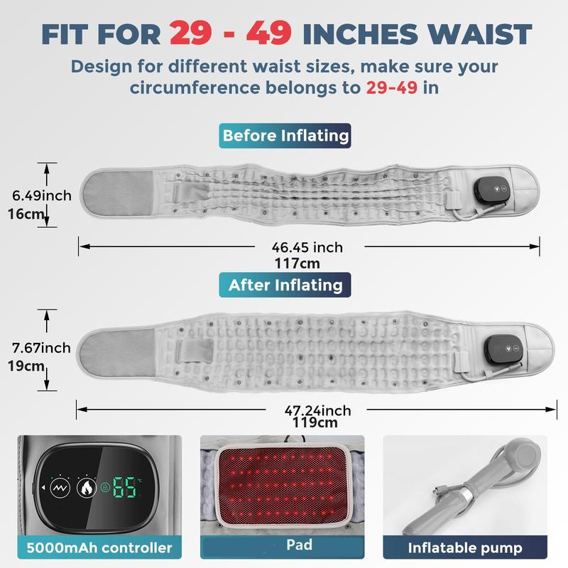 Electric Waist Massager, Vibration 3-speed Hot Compress Menstrual Uterus Waist Massage Belt, Waist Support Massager, Personal Care Appliances for Home & Travel Chrismas Gift