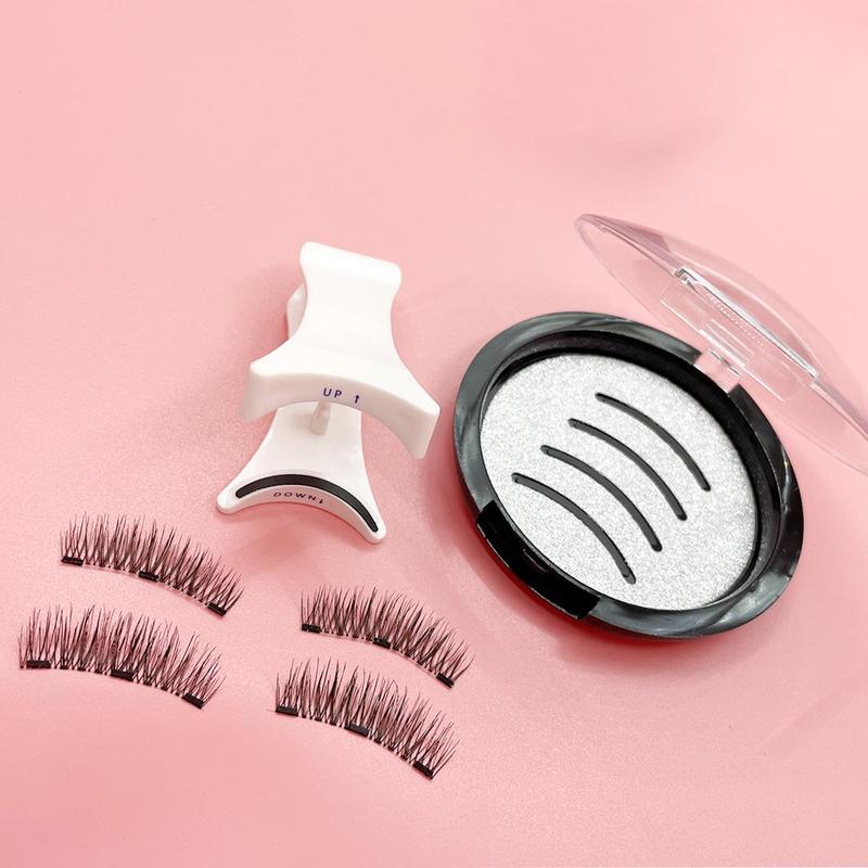 Reusable Magnetic Eyelashes with Applicator, 1 Box Natural Look Eyelash Extensions, Self Grafting Curl Eyelashes, Eye Makeup Product for Women & Girls, Christmas Gift