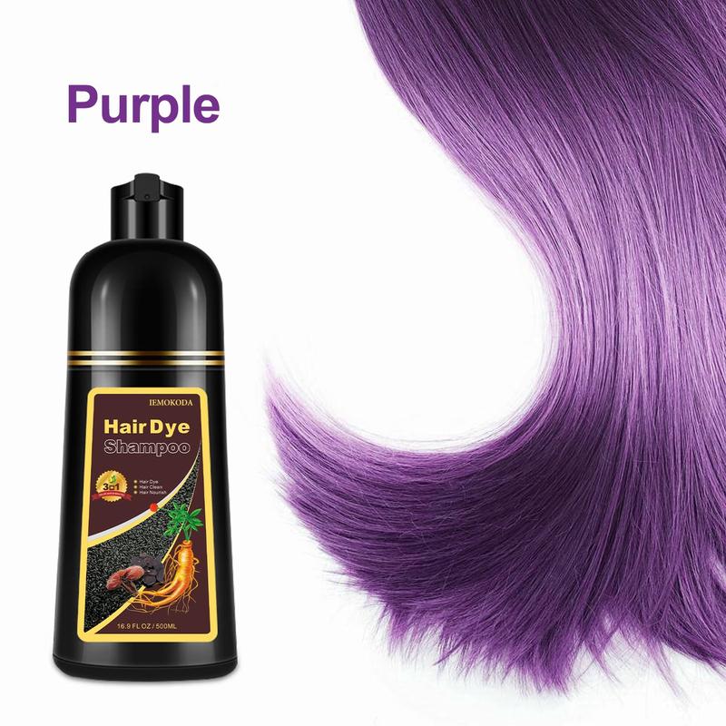 Thanksgiving Day Purple Hair Dye, Hair Dye Shampoo, Hair Color Shampoo for Men and Women, 3 in 1 Hair Dye Shampoo 16.9 Floz, Safe and Natural Shampoo Para Canas