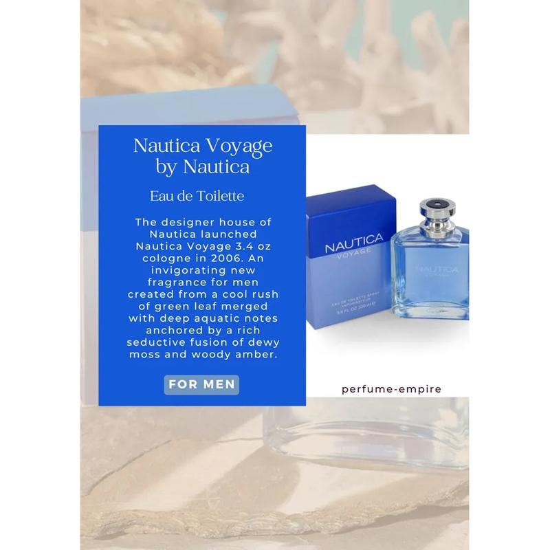 NAUTICA VOYAGE 3.4 oz Cologne Spray for Men New in Box