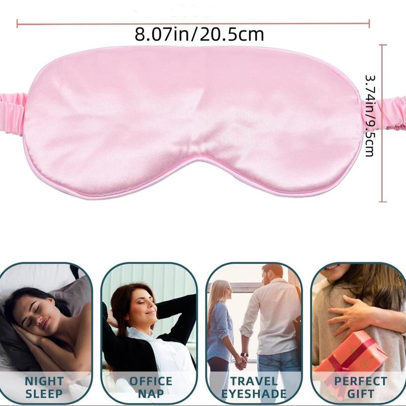 Double-sided Silk Eye Mask, 4 Counts set Breathable & Blackout Eye Cover for Sleep, Eye Care Mask for Home & Travel