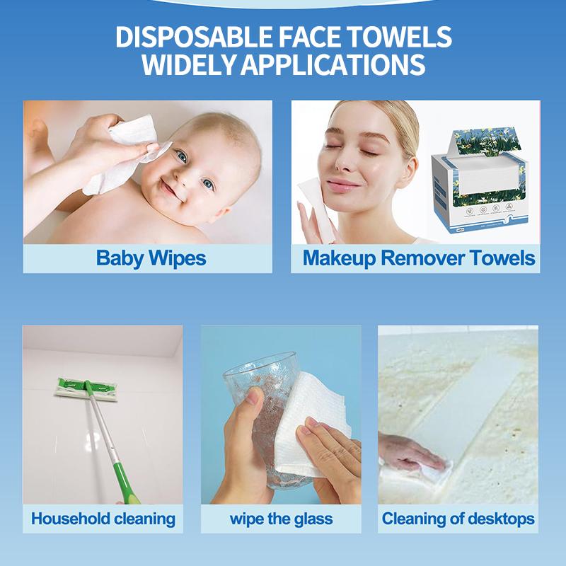 Disposable Facial Towels, 50pcs Large Soft & Thick Face Wipes for Skincare, Travel & Home Essentials