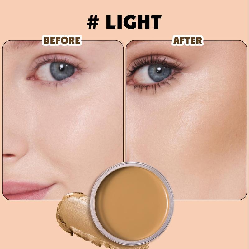 Long Lasting Bronzer Cream, 1 Box Facial Compact Bronzing Cream, Easy to Apply with Buildable Coverage, Contouring Cream for All Skin Tones