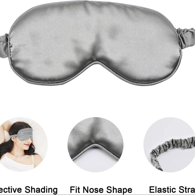 Double-sided Silk Eye Mask, 4 Counts set Breathable & Blackout Eye Cover for Sleep, Eye Care Mask for Home & Travel