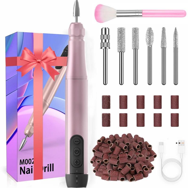 Electric Nail Drill Kit, 1 Set Portable Nail Drill Machine Kit, Manicure Pedicure Tools, Polishing Set with Nail Drill Bits & Sanding Bands