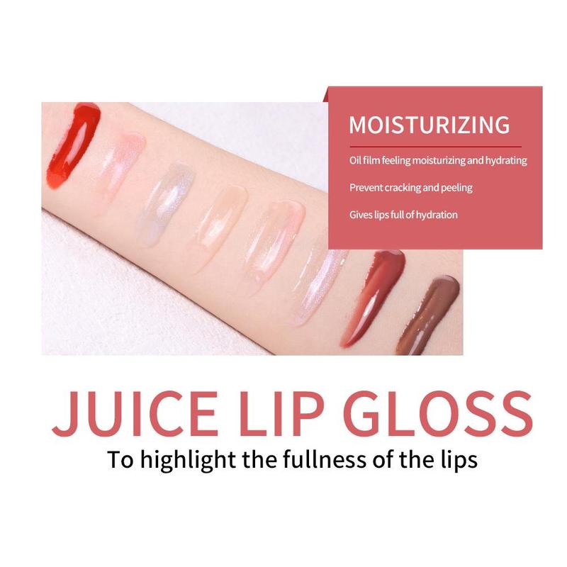 Fruit Flavor Lip Gloss, 3 5 Counts Moisturizing Lip Glaze, Long Lasting Lip Gloss, Glossy Lipstick, Waterproof and Nutritious Care Lip Oil for Girls & Women