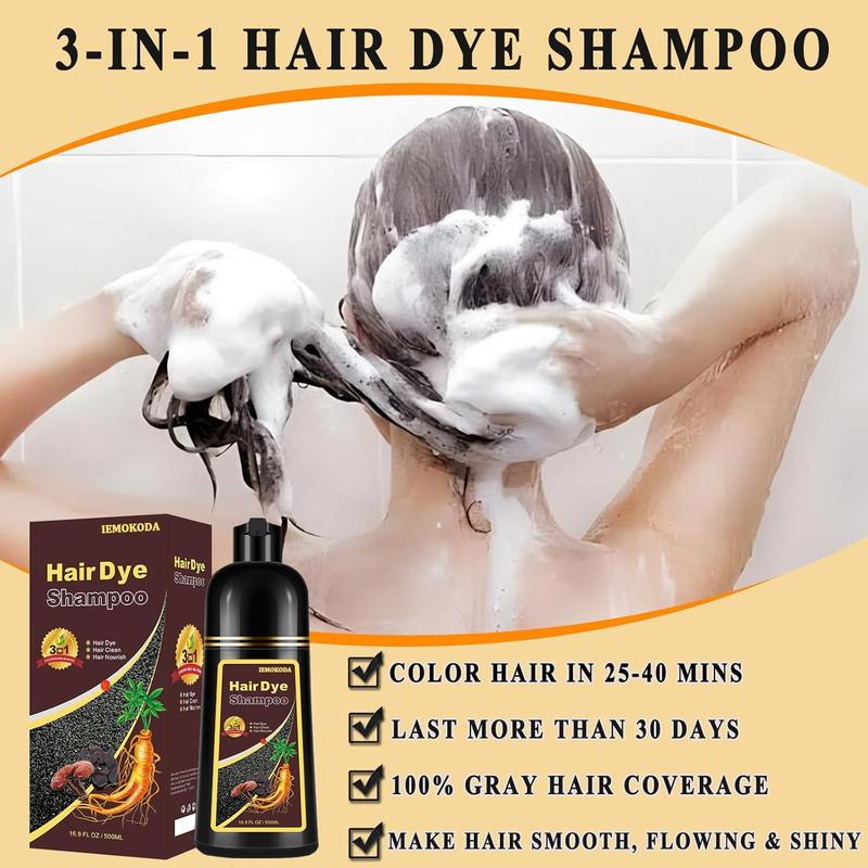 Thanksgiving Day Purple Hair Dye, Hair Dye Shampoo, Hair Color Shampoo for Men and Women, 3 in 1 Hair Dye Shampoo 16.9 Floz, Safe and Natural Shampoo Para Canas