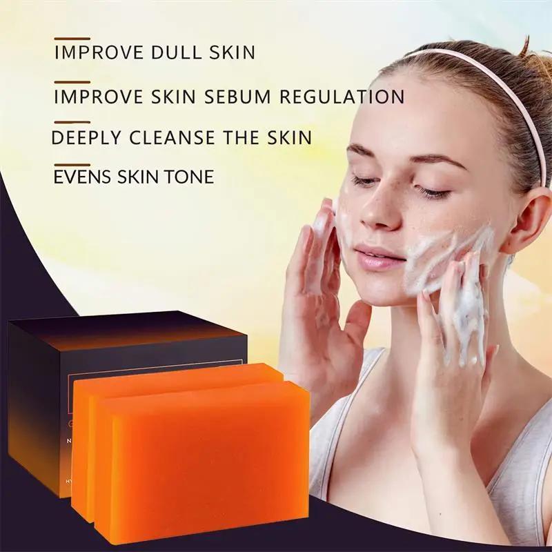 Kojic Acid Dark Spot Remover Soap Bar, 1 Count Natural Body Soap for Women & Men, Gentle Soap for Moisturizing Skin