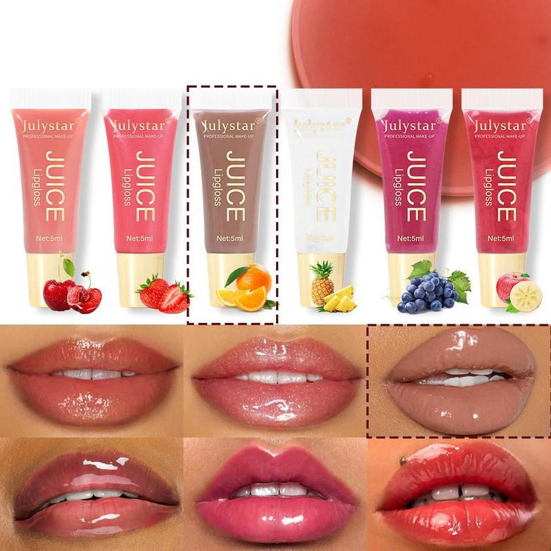 Fruit Flavor Lip Gloss, 3 5 Counts Moisturizing Lip Glaze, Long Lasting Lip Gloss, Glossy Lipstick, Waterproof and Nutritious Care Lip Oil for Girls & Women