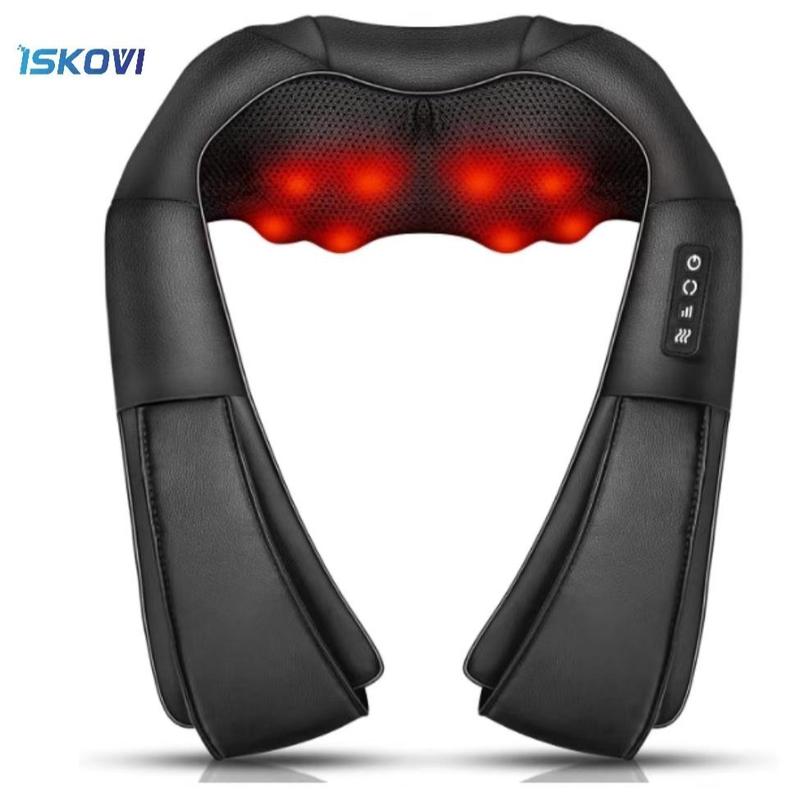 2024 New Neck Shoulder Back Massager, Shiatsu Back Massager with Heat, Electric Pillow for Neck, Back, Shoulder, Foot, Leg, Muscle Pain Relief, Shoulder. Gifts. Comfort