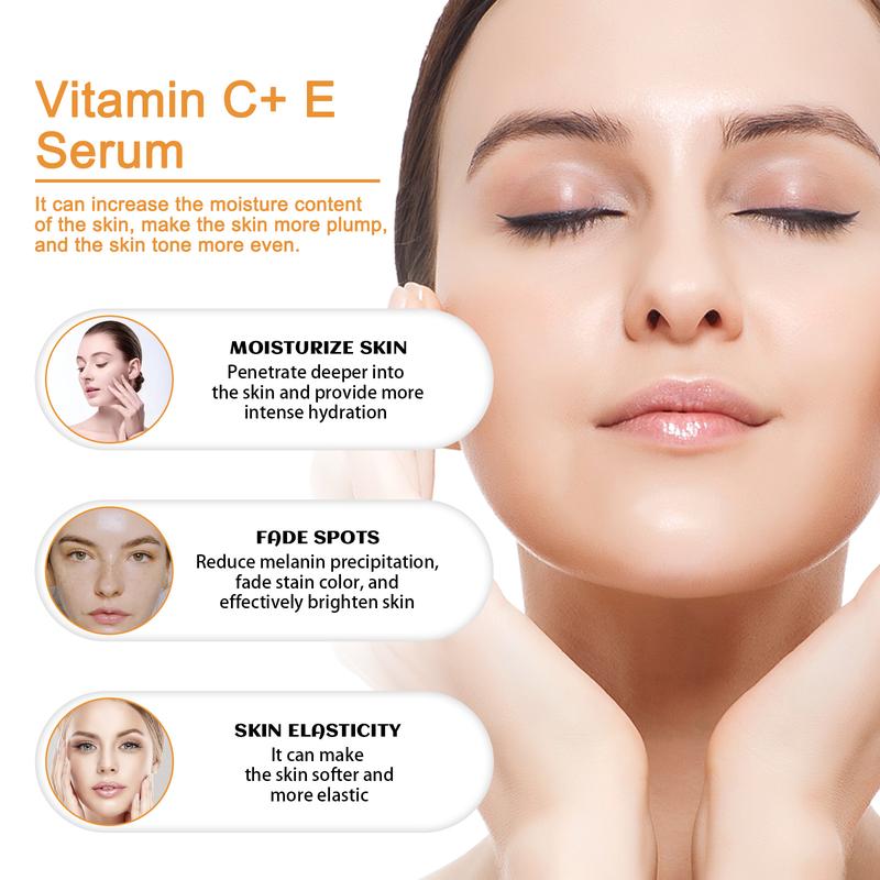 Vitamin C E Ferulic Acid Serum, Vitamin C Face Serum with Hyaluronic Acid, Anti Aging Face Care for Women and Men