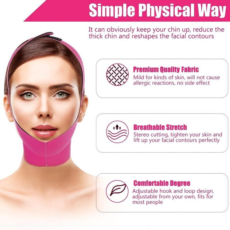 Double Chin Breathing Exercise Bandage, Facial Skin Lifting Strap, Face V Line Trainer, Face Strap for Women, Gentle Face Slimming & Tightening Bandage, Face Care Skincare Products, Christmas Gift