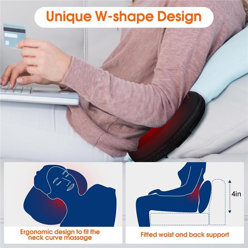 Back and Neck Massager with Heat,Shiatsu Neck Back Massager Pillow,3D Deep Massager for Whole Body Muscle at Home Car | Christmas gift