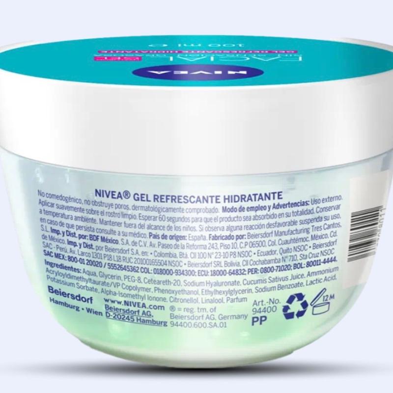 Nivea Facial Gel with Hyaluronic acid  Moisturizers for Skin Care - Skincare Hydrate Moisture