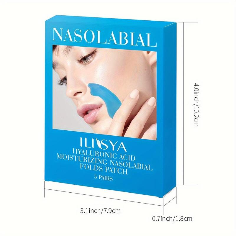 Hyaluronic Acid Face Patches, 5 Pairs box Moisturizing Face Lines Soothing Patches, Hydrating Face Stickers, Face Masks for Women & Men, Christmas Gift