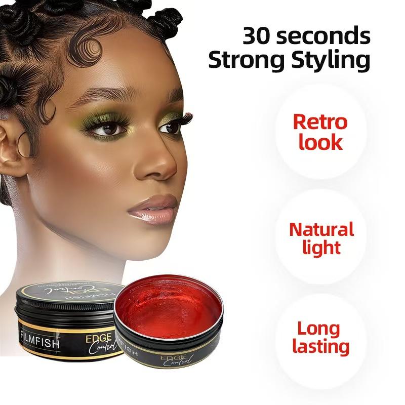 Edge Control Strong Hold Styling Wax & Gel for Defined Hair