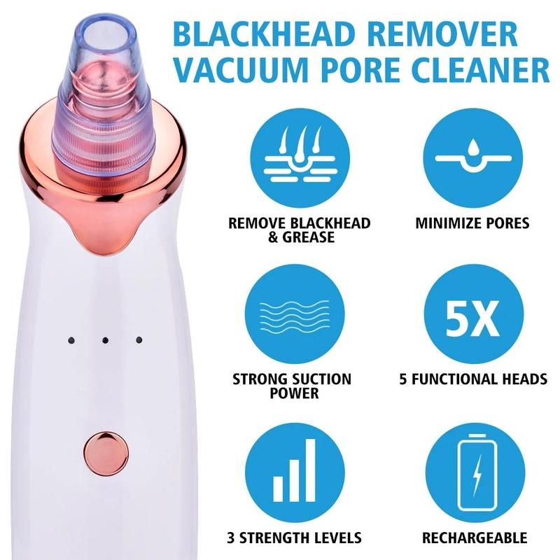 Electric Blackhead Remover, 1 Set Facial Pore Cleaner, Multifunctional Cleaning Tool, Facial Beauty Instrument