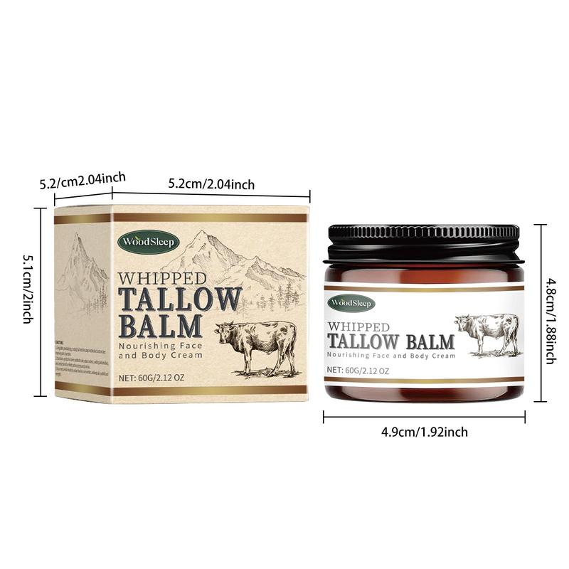 60g Tallow Balm, Moisturizing Nourishing Body & Face Cream, Hydrating Body Lotion for Women & Men, Body Care Product for Daily Use