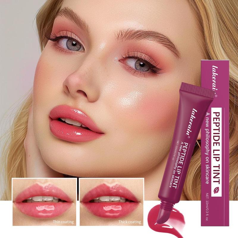 The Peptide Lip Tints,Moisturizing Hydrating Tinted Lip Oil, Long-Lasting Jelly Lip Plump,  Lightweight Nourishing Glossy Lipgloss Lipstick peptide lip