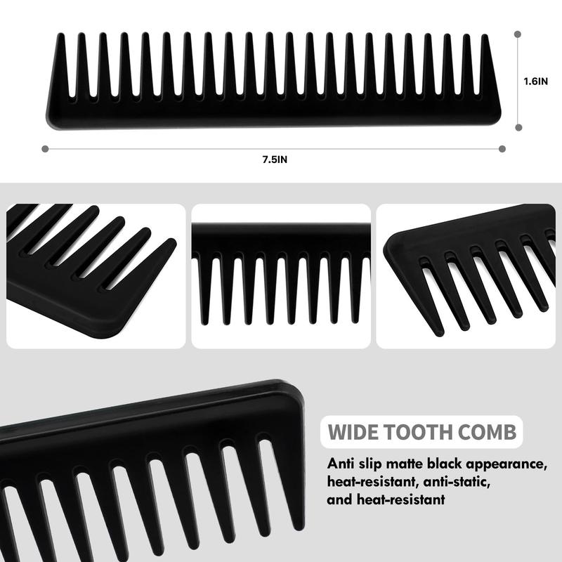 4pcs Curly Hair Brush Set for Adult Wet or Dry Hair, Detangling Brush for 3 4ABC Hair with Hair Detangler Brush Spray Bottle Wide Tooth comb (3+1, Red)