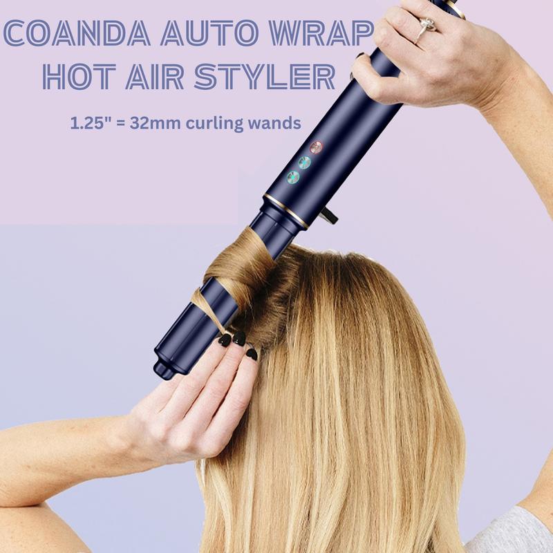 RWeLit 5 in 1 Ionic Coanda Blow Dryer - Aluminum Hot Air Styler - Multistyler Hair Styling Tools - 120,000RPM High Speed Auto Wrap Curling Wand Straightener Brush Volumizing Curlers Air Curler Comfort