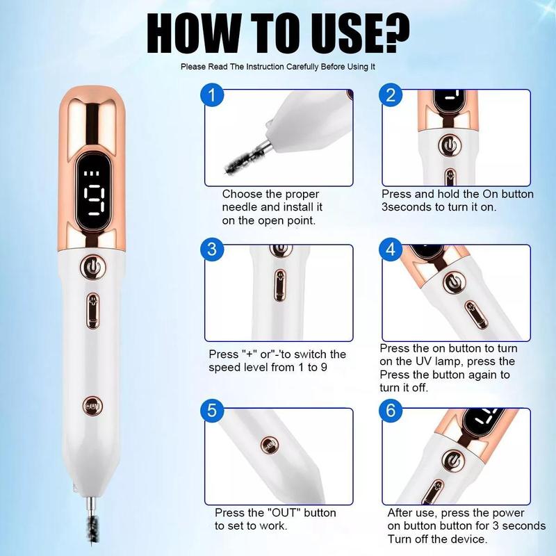 USB with Light Pen For Women & Men Home tool Kits with USB Charging, 9-level, Rechargeable, portable, adjustable level