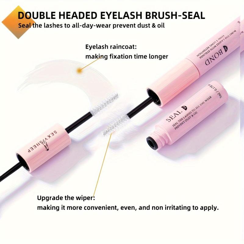 Natural Look Eyelash Extensions Kit, 1 Set False Eyelashes with Lash Glue & Lash Remover & Tweezer & Eyelash Brush, Christmas Gift, Fake Eyelashes Makeup Tools for Women