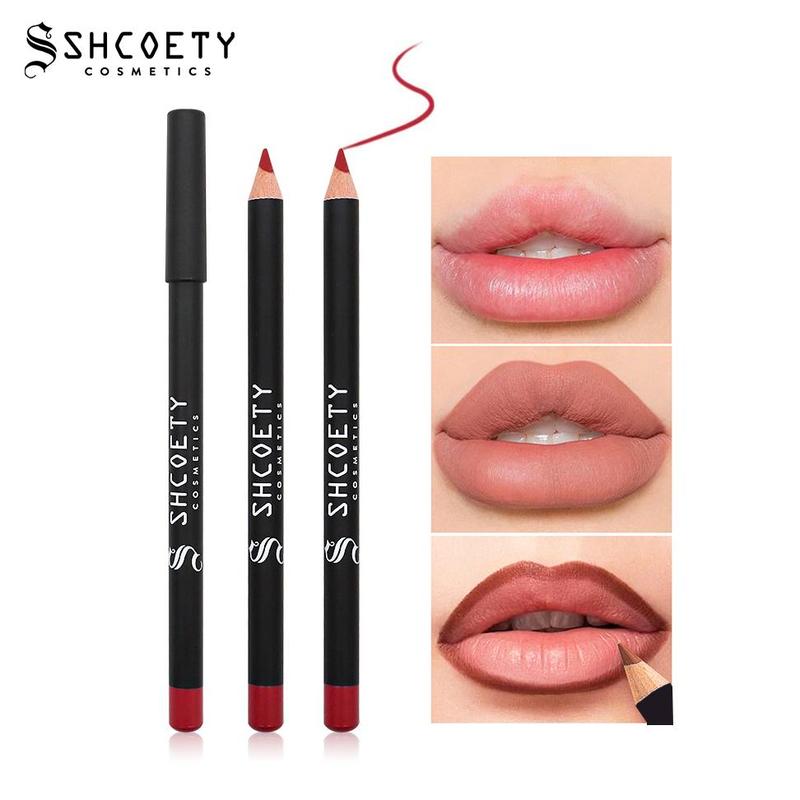 Long Lasting Matte Lip Liner Pencil Set, 12pcs set Matte Nude Lipstick Pen, Easy Coloring Lip Sticks, Suitable for All Occasions Lip Makeup