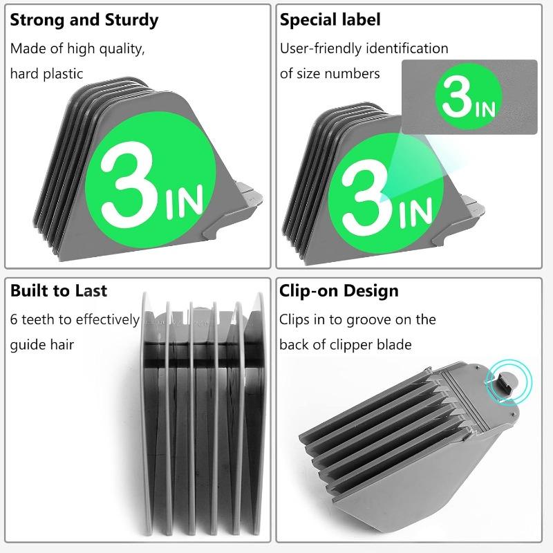 3 Inch Hair Clipper Combs Guides, Hair Clipper Guards 1 & 1 4