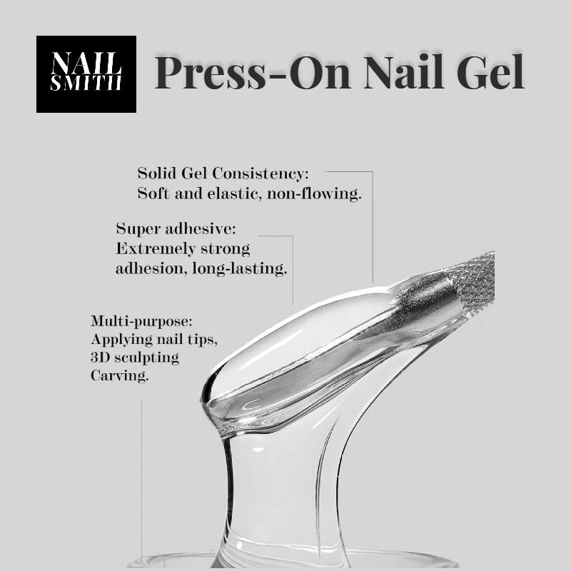 NailSmith 20g Press-On Nail Gel Solid Nail Glue Nail Tips Adhesive-Long-lasting   Super Sturdy-Nail Art Acrylic Nail Care Nail Polish