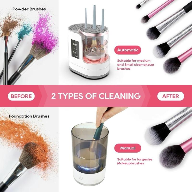 Electric Makeup Brush Cleaning Machine, USB Powered Makeup Brush Drying Machine with UV Lamp & Timer, Makeup Tool for Women