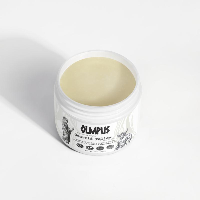 Omorfiá Tallow Cream - Tranquility Night Routine Hydrate Moisturize Moisturizer Skincare Daily Jojoba Lavender Olive Oil