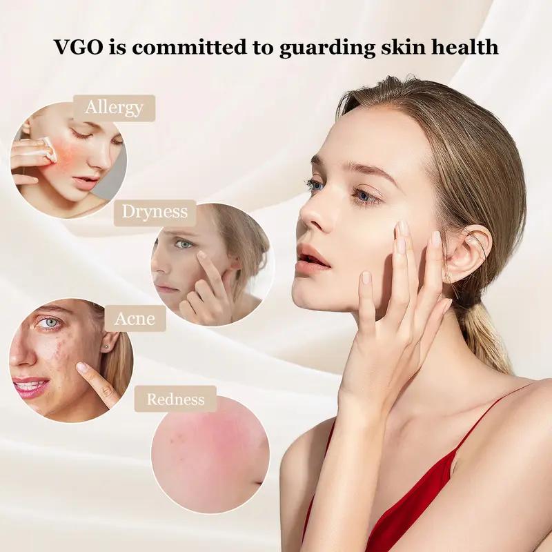 VGO-Vitamin C Serum Moisturizer and Facial Cleanser Set Suitable for sensitive skin and Skincare Facial Daily Moisture Serum Gentle Acne Radiance Comfort Skin Repair Hydrate Hydrating Moisturizing