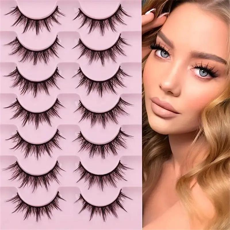 Fluffy Manga False Eyelashes, 2 Boxes 14 Pairs Extra Long And Thick Eyelashes For Makeup And Eyelash Extension, Cosplay Fake Eyelashes, 3D Wispy Eyelashes, Summer Gift