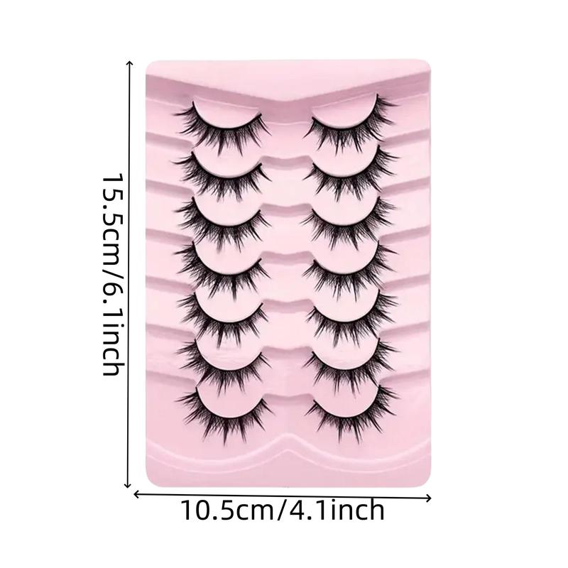 Fluffy Manga False Eyelashes, 2 Boxes 14 Pairs Extra Long And Thick Eyelashes For Makeup And Eyelash Extension, Cosplay Fake Eyelashes, 3D Wispy Eyelashes, Summer Gift