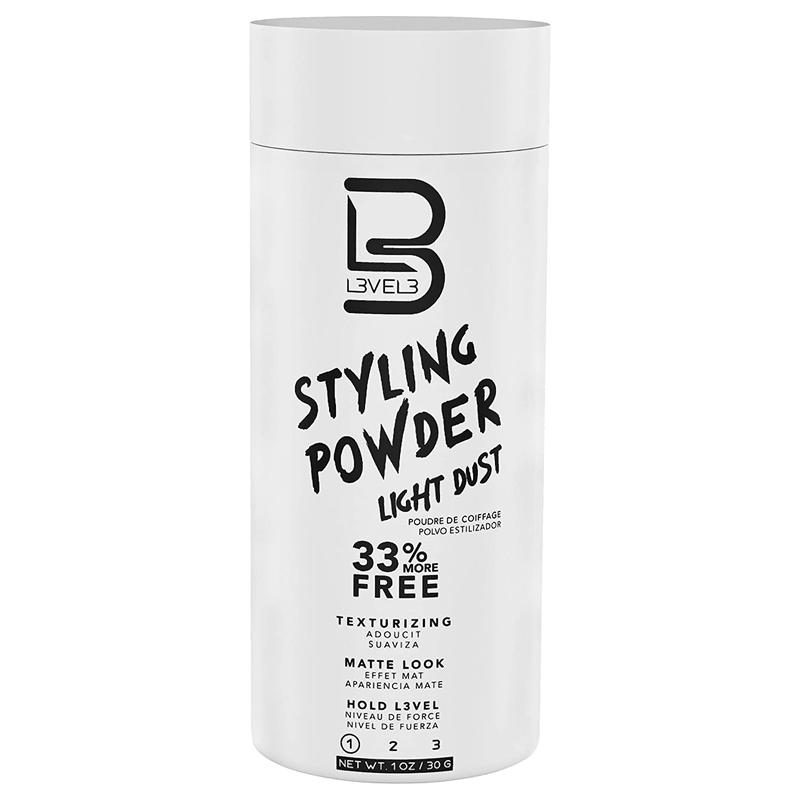 L3 Level 3 Light Hold Styling Powder - Natural Matte Hairstyle - Texturizing and Volumizing L3