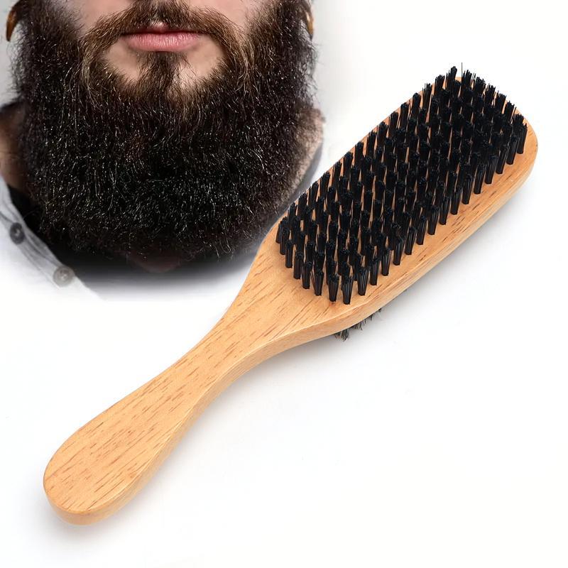 Double-sided Horse Mane Hair Beard Brush, Professional Beard Styling Comb, Hair Styling Comb for Beard Shaving, Christmas Gift