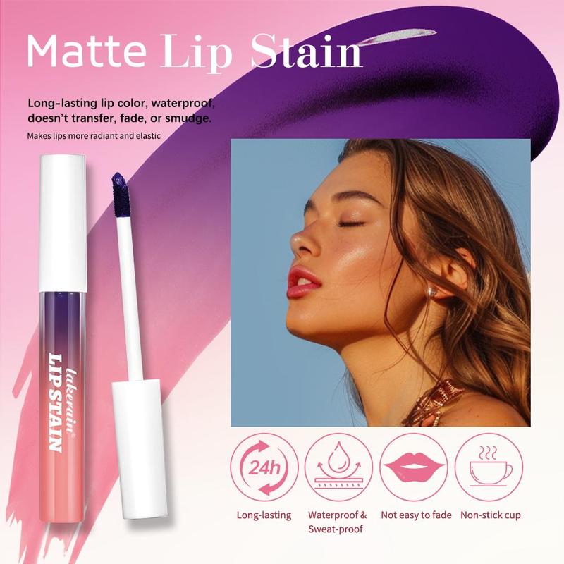 Long Lasting Peel Off Lip Stain, 3 Counts set Waterproof Matte Lip Gloss, Easy Coloring Lip Sticks, Suitable for All Occasions Lip Makeup