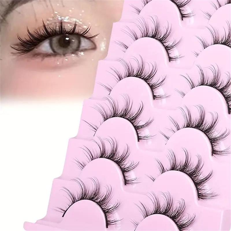 Fluffy Manga False Eyelashes, 2 Boxes 14 Pairs Extra Long And Thick Eyelashes For Makeup And Eyelash Extension, Cosplay Fake Eyelashes, 3D Wispy Eyelashes, Summer Gift