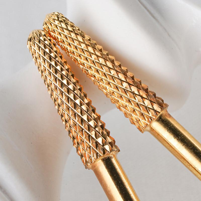 Nail Drill Bit, Golden Nail Drill Bit, Manicure Pedicure Tool, Professional Manicure Tool For Home & Salon Use