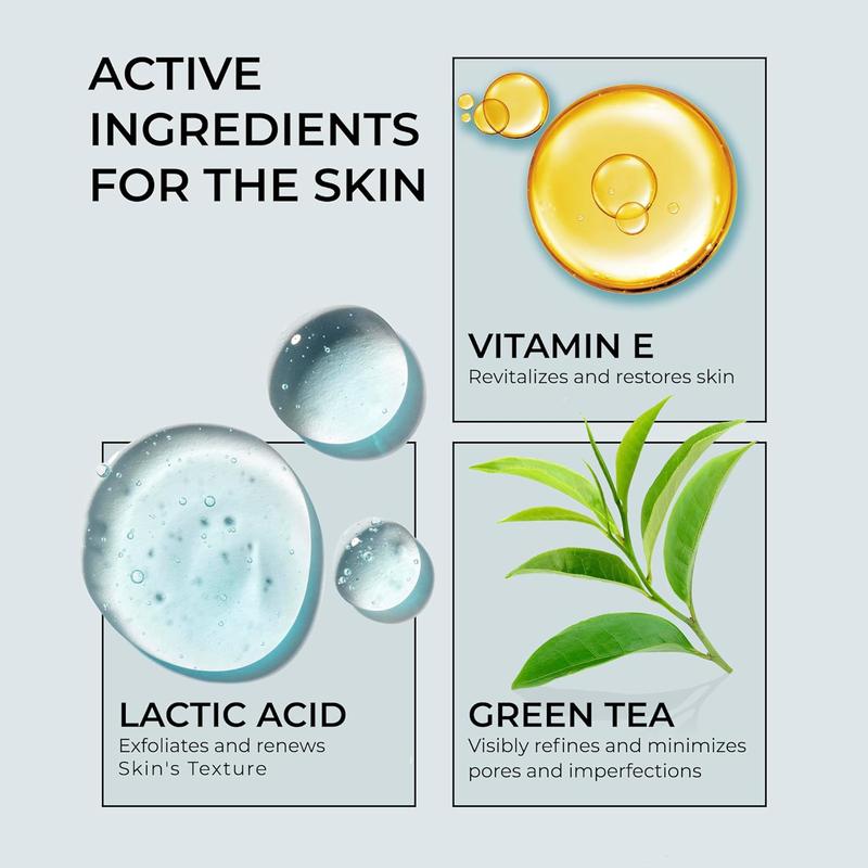 15% Aha Glycolic Acid  And Lactice Acid Serum for Face - Skin Repair and Brightner Skincare  Facial Treatment Acne Facial Radiance Tea Tree Comfort