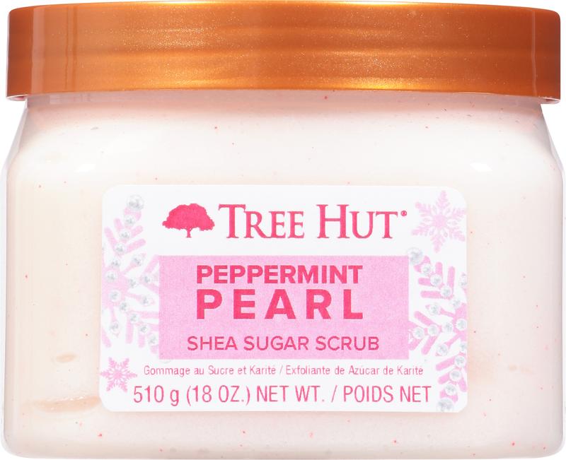 Tree Hut Peppermint Pearl Shea Sugar Exfoliating and Hydrating Body Scrub - 18 oz