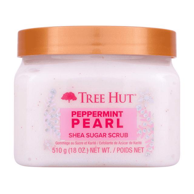 Tree Hut Peppermint Pearl Shea Sugar Exfoliating and Hydrating Body Scrub - 18 oz