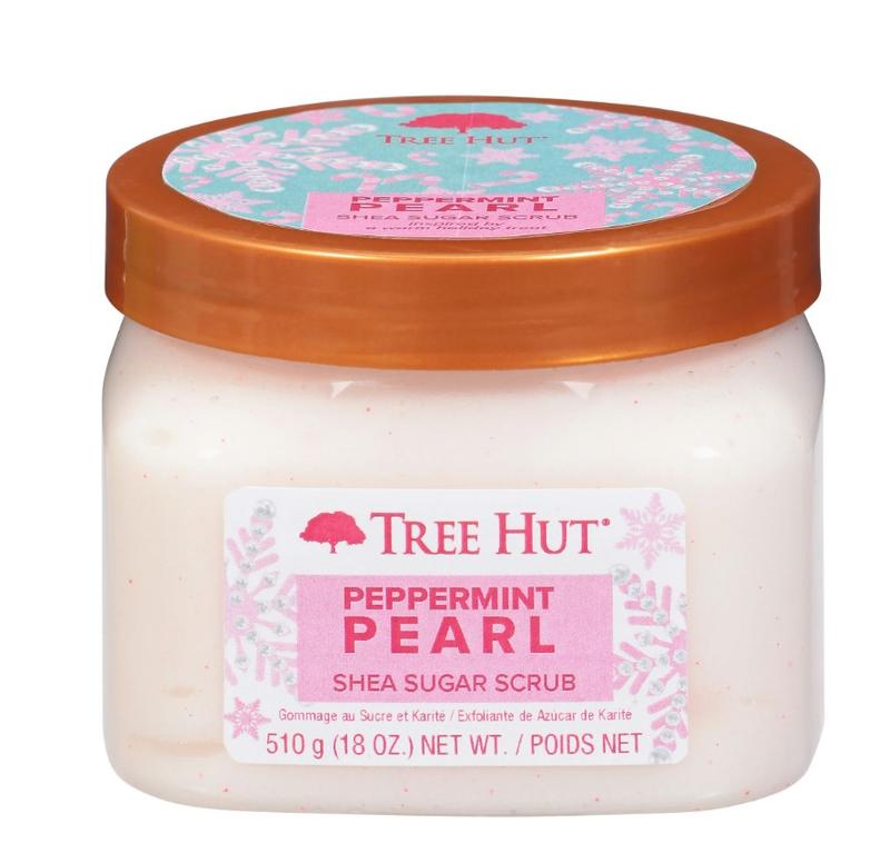 Tree Hut Peppermint Pearl Shea Sugar Exfoliating and Hydrating Body Scrub - 18 oz