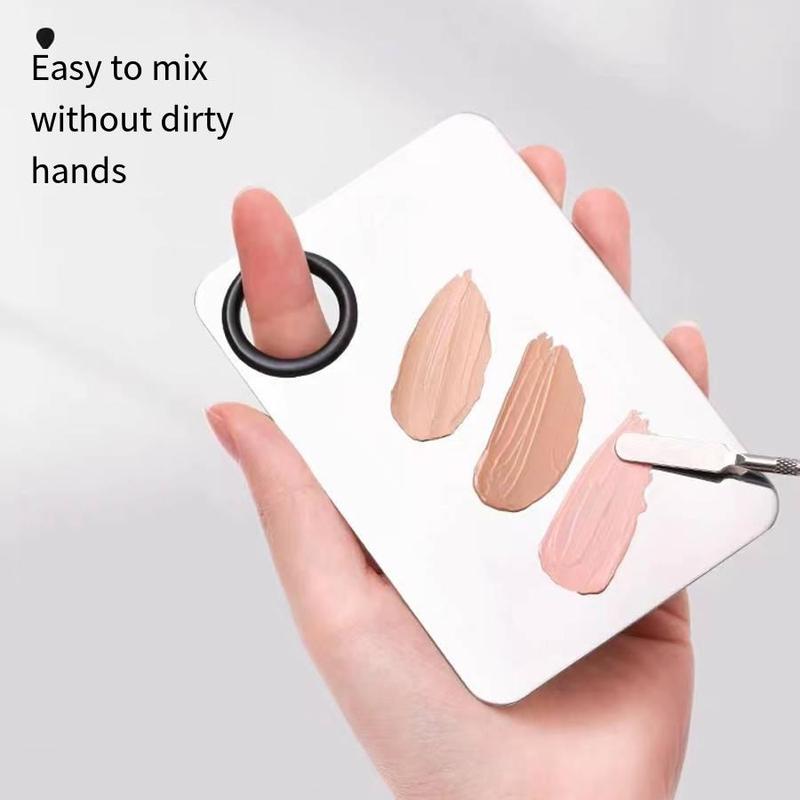 Professional Makeup Foundation Mixing Palette, 2 Counts set Portable Makeup Thickening Palette, Makeup Concealer Mixing Tool