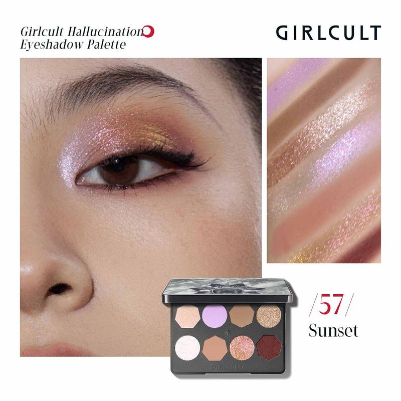 Girlcult 8 Color Eyeshadow Palette, Matte & Glitter Eye Shadows Palette, Long Lasting Shimmering Eye Shadow Makeup Products, Stocking Fillers Gift, Christmas Gift