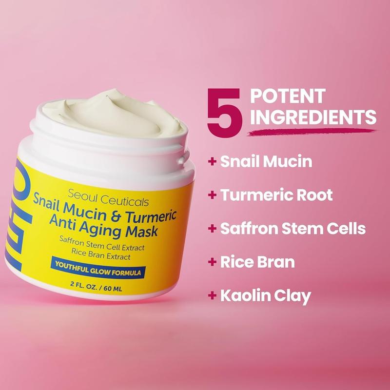 Seoul Ceuticals - Snail Mucin & Turmeric Anti Aging Mask (60ml) Skincare Skin Repair Comfort